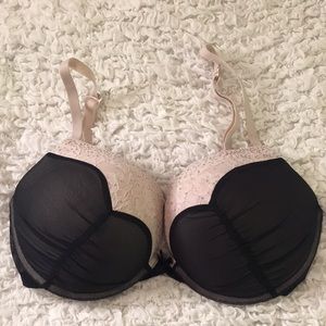 Hello Sugar Black & Baby Pink Bra